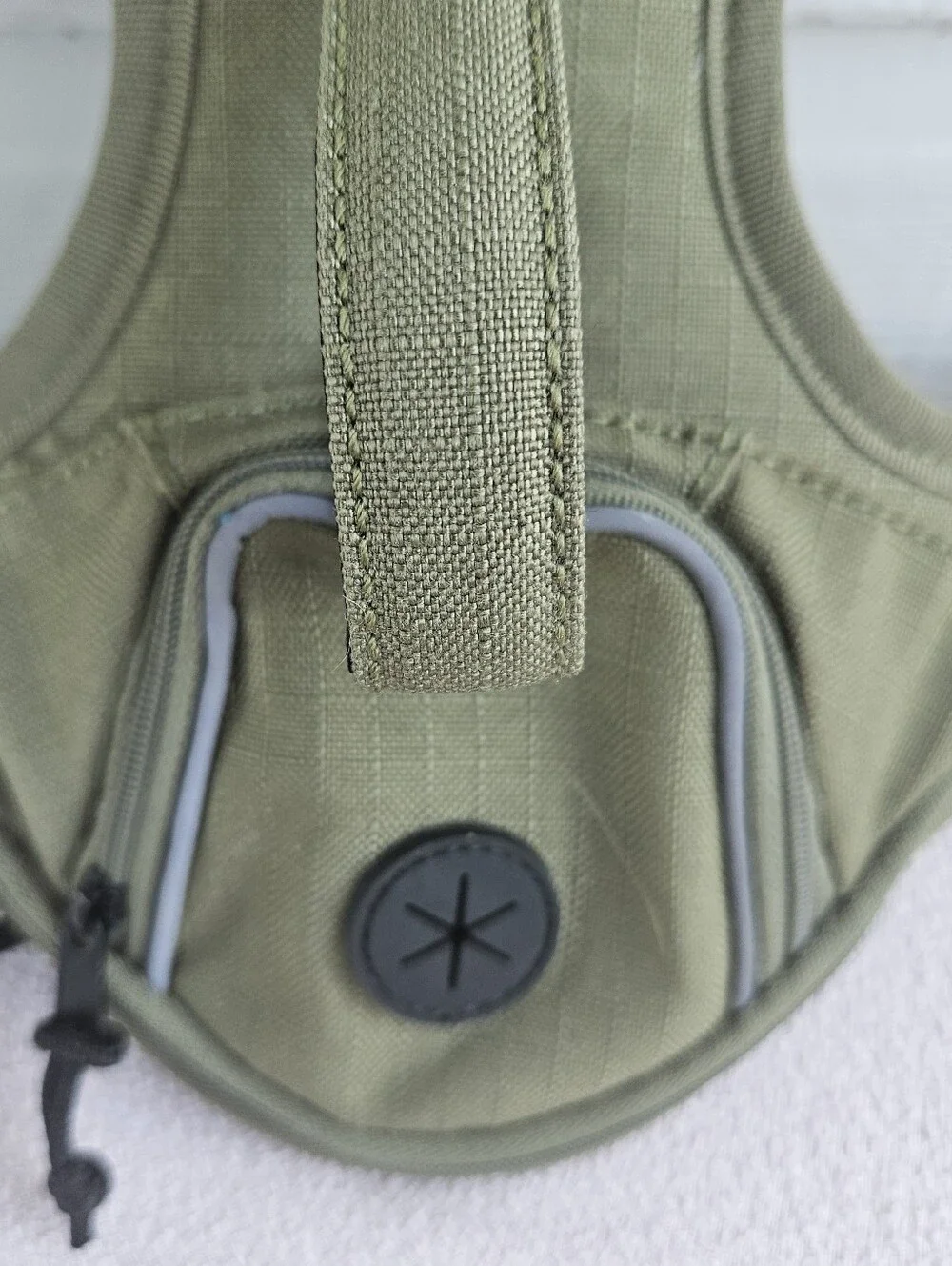 Kong Army Green Poop Bag Dog Harness Size Small Padded Handle